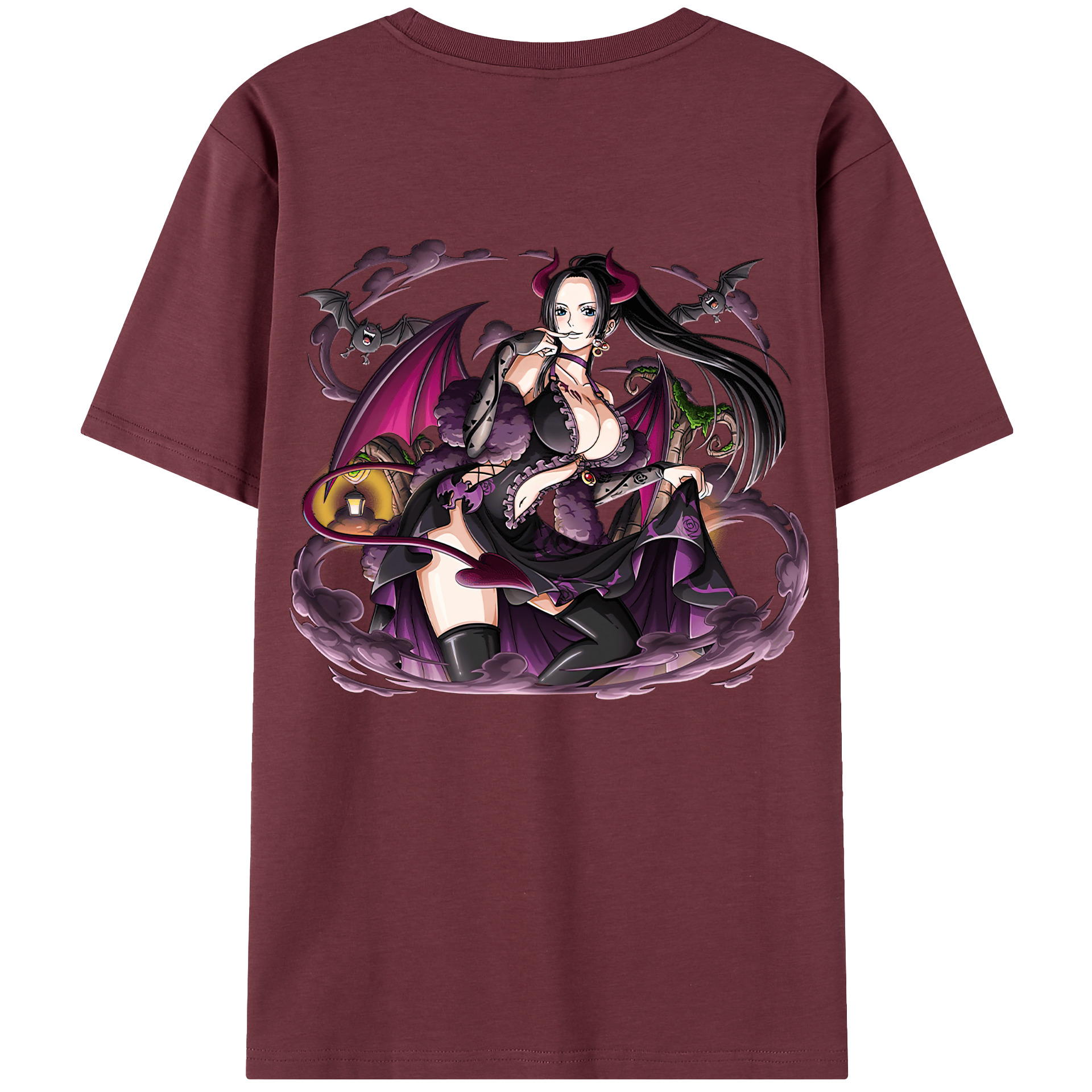 （画像用） ワンピース ボア・ハンコック ONE PIECE Boa·Hancock 綿100％半袖Tシャツ（背面プリント）